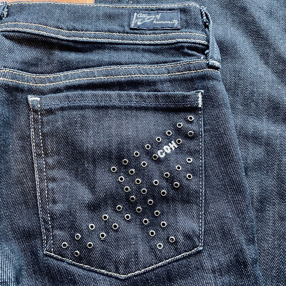 CITIZENS OF HUMANITY dark grommet jeans - Picture 4 of 13